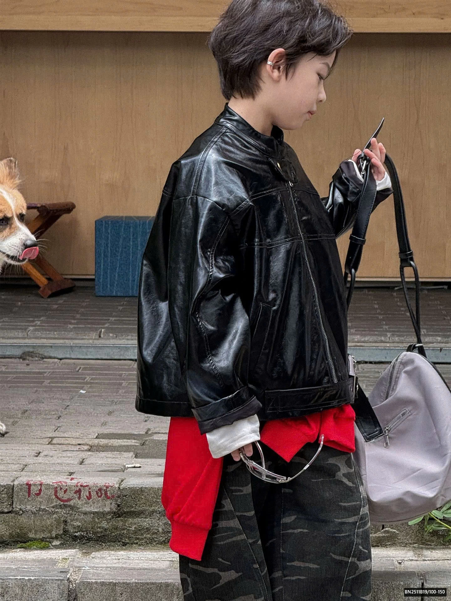 ÁO KHOÁC DA KÉO KHÓA CÁ TÍNH