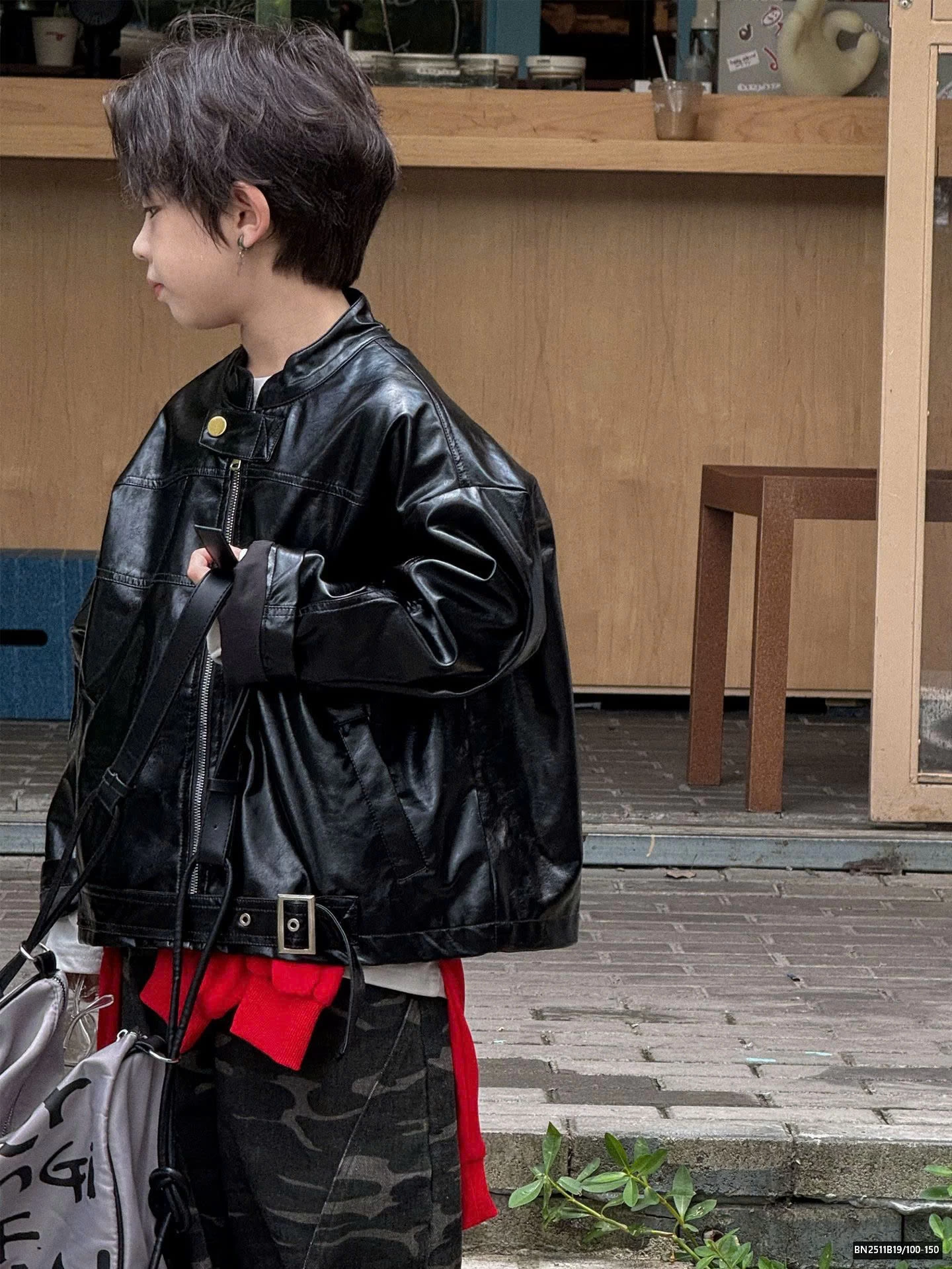 ÁO KHOÁC DA KÉO KHÓA CÁ TÍNH