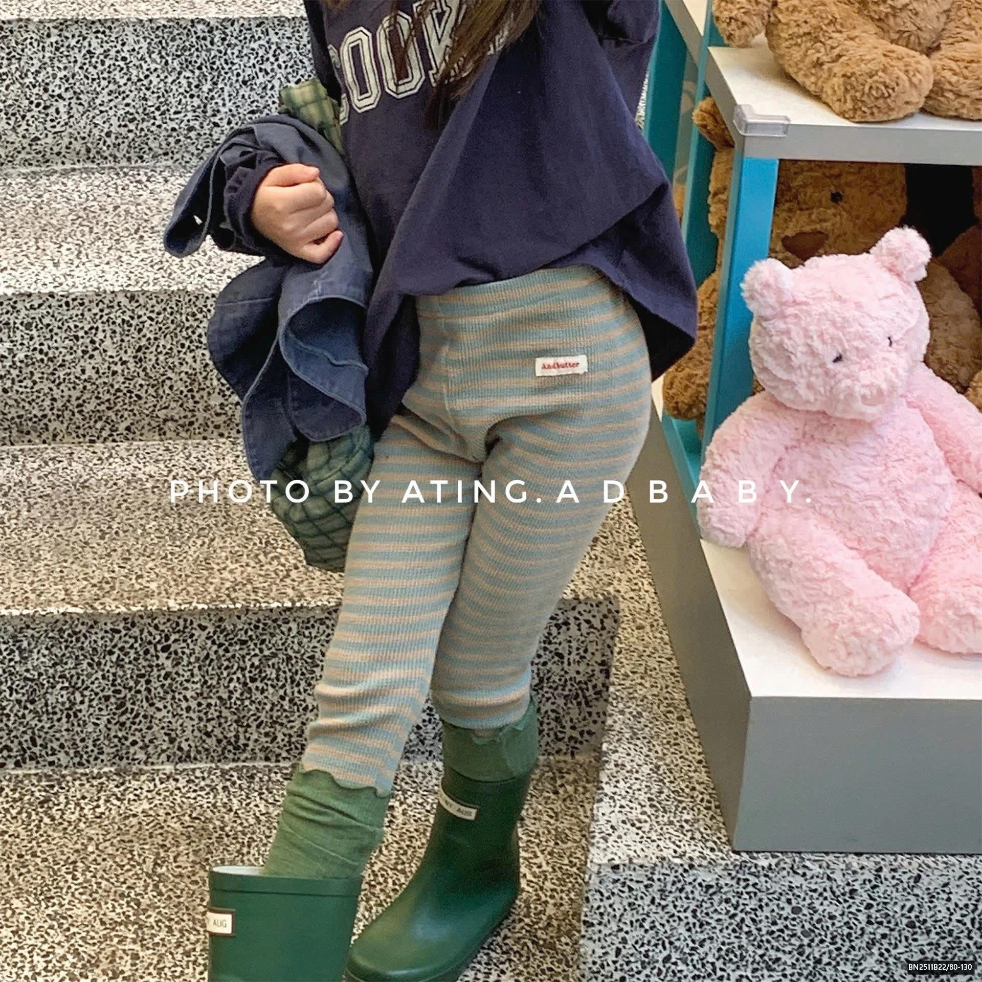 QUẦN LEGGING LEN KẺ NGANG ADBABY