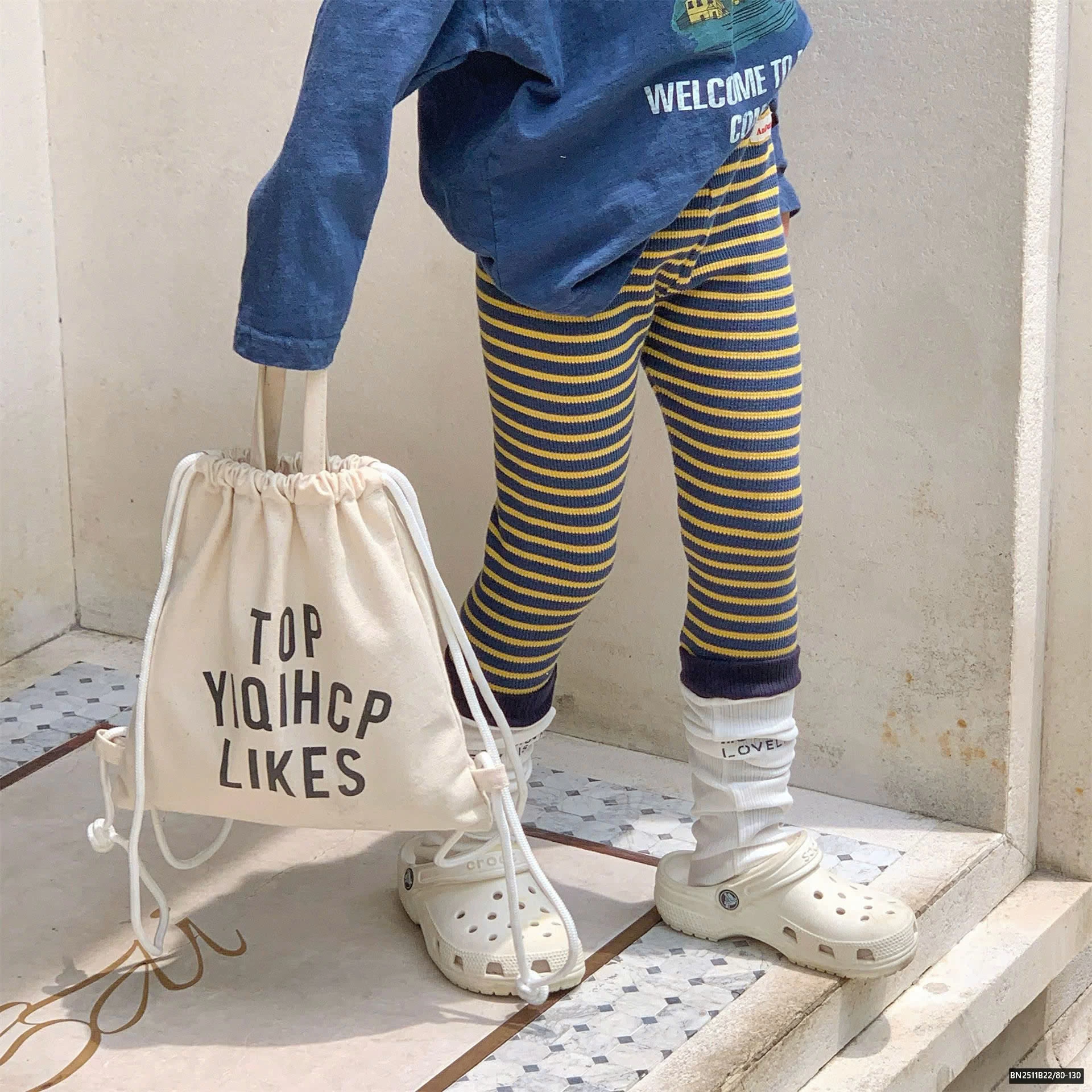 QUẦN LEGGING LEN KẺ NGANG ADBABY