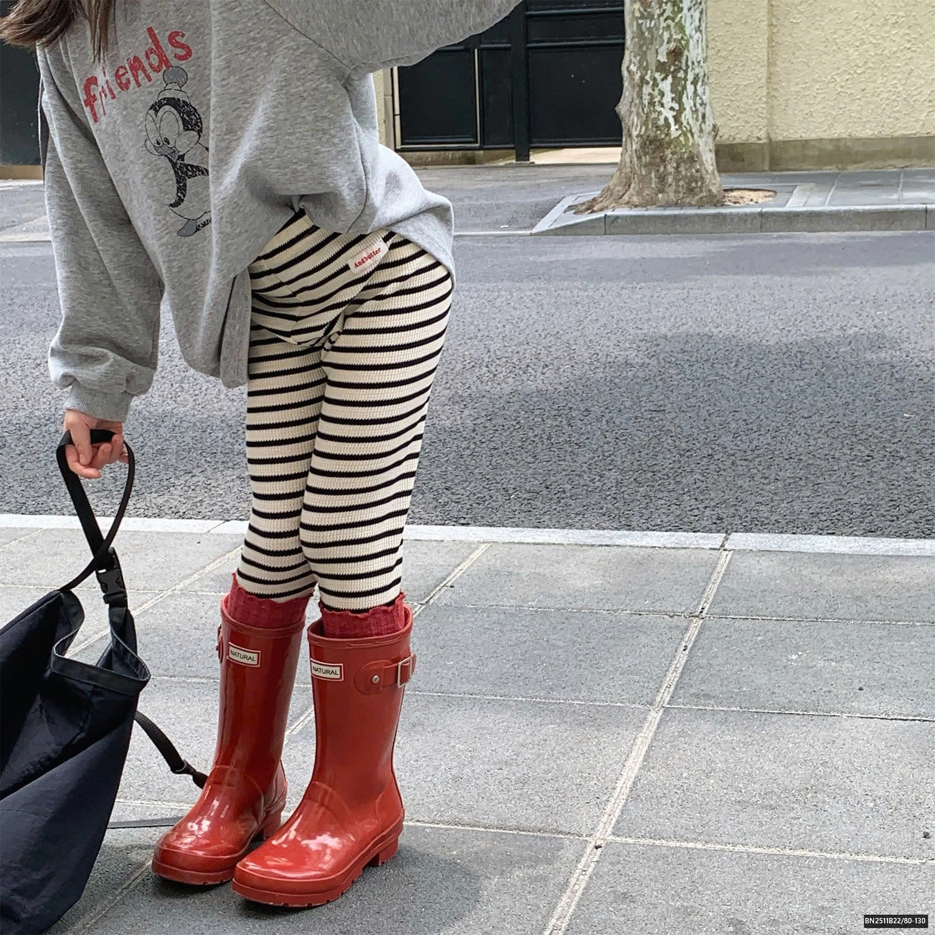 QUẦN LEGGING LEN KẺ NGANG ADBABY