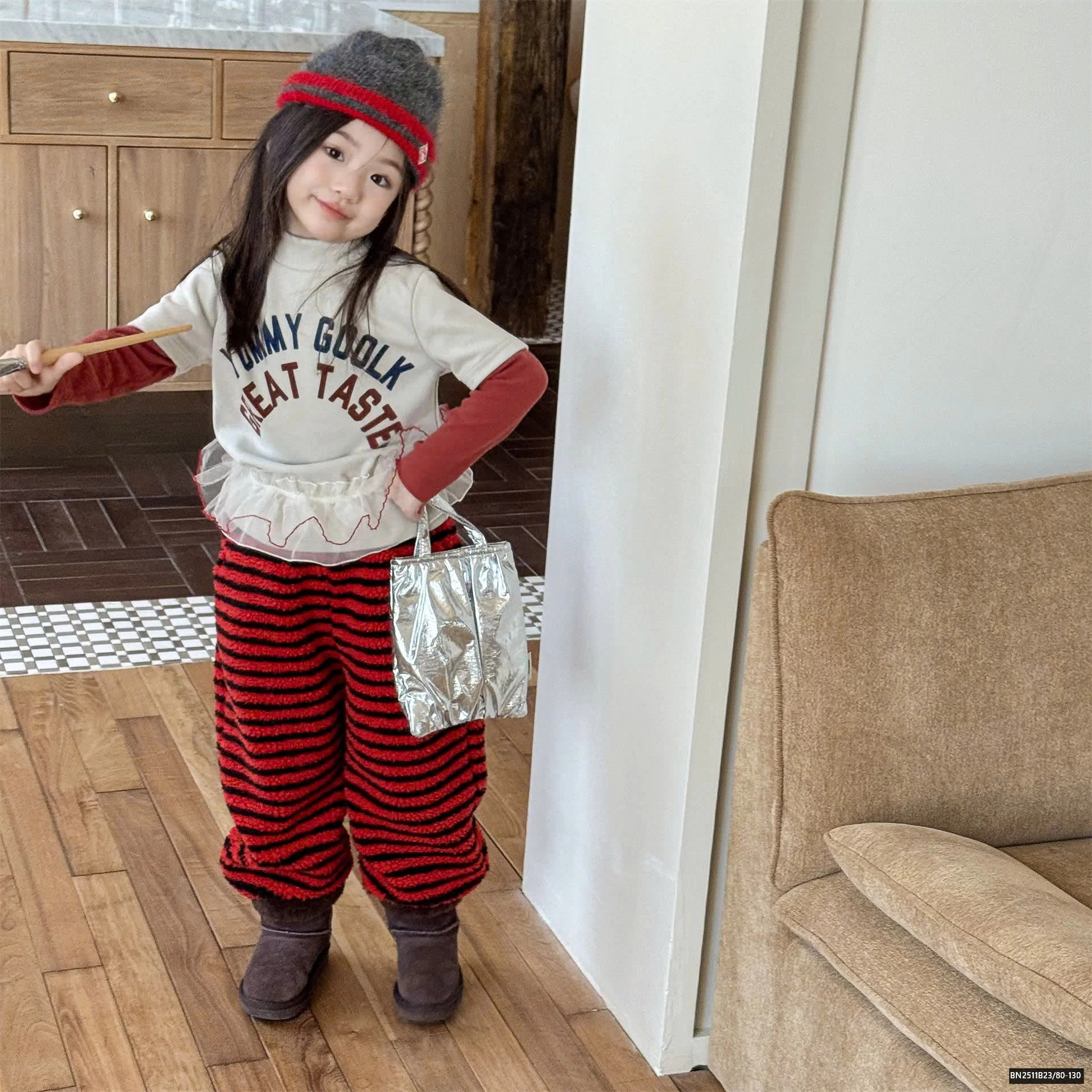 QUẦN LÔNG CỪU KẺ NGANG ADBABY