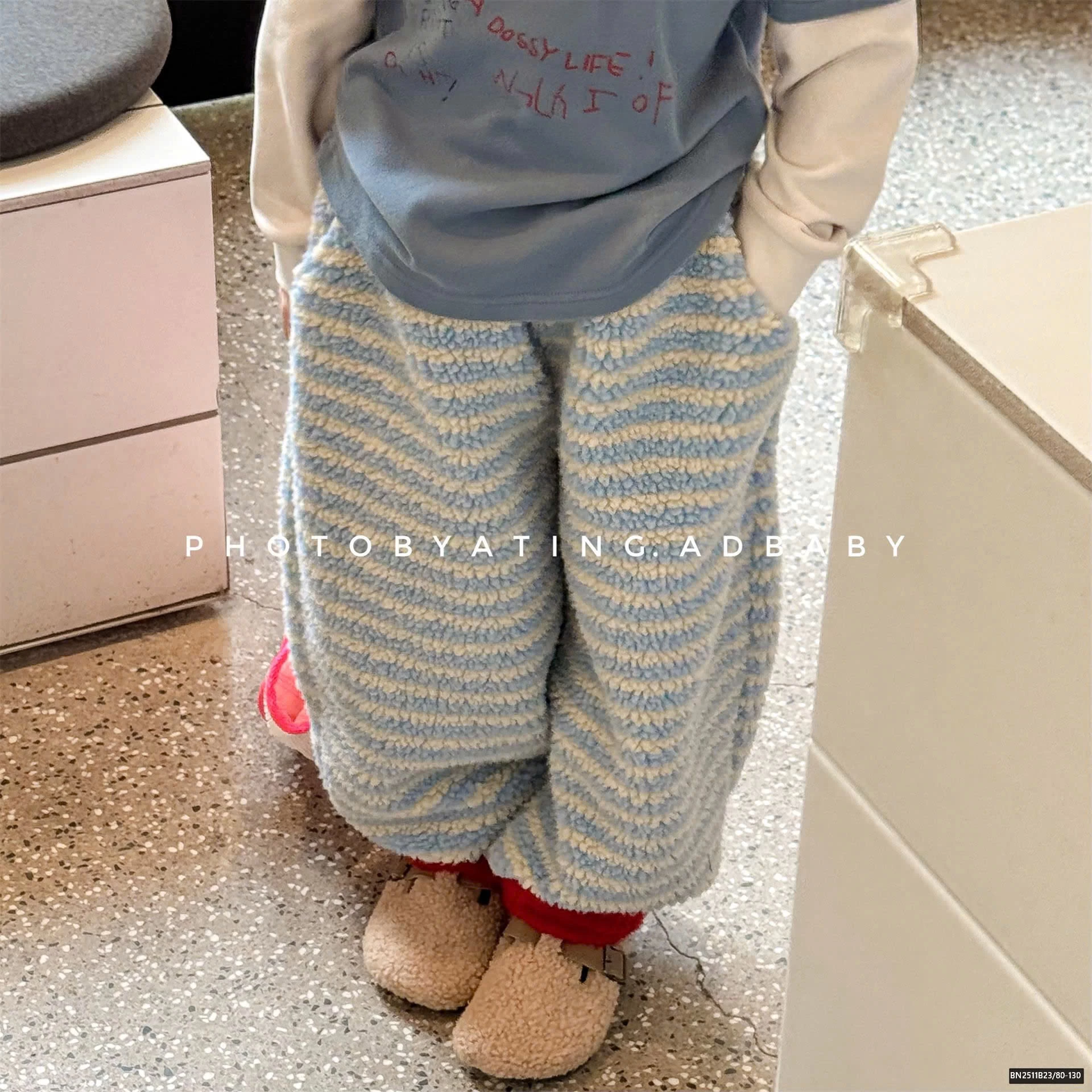 QUẦN LÔNG CỪU KẺ NGANG ADBABY