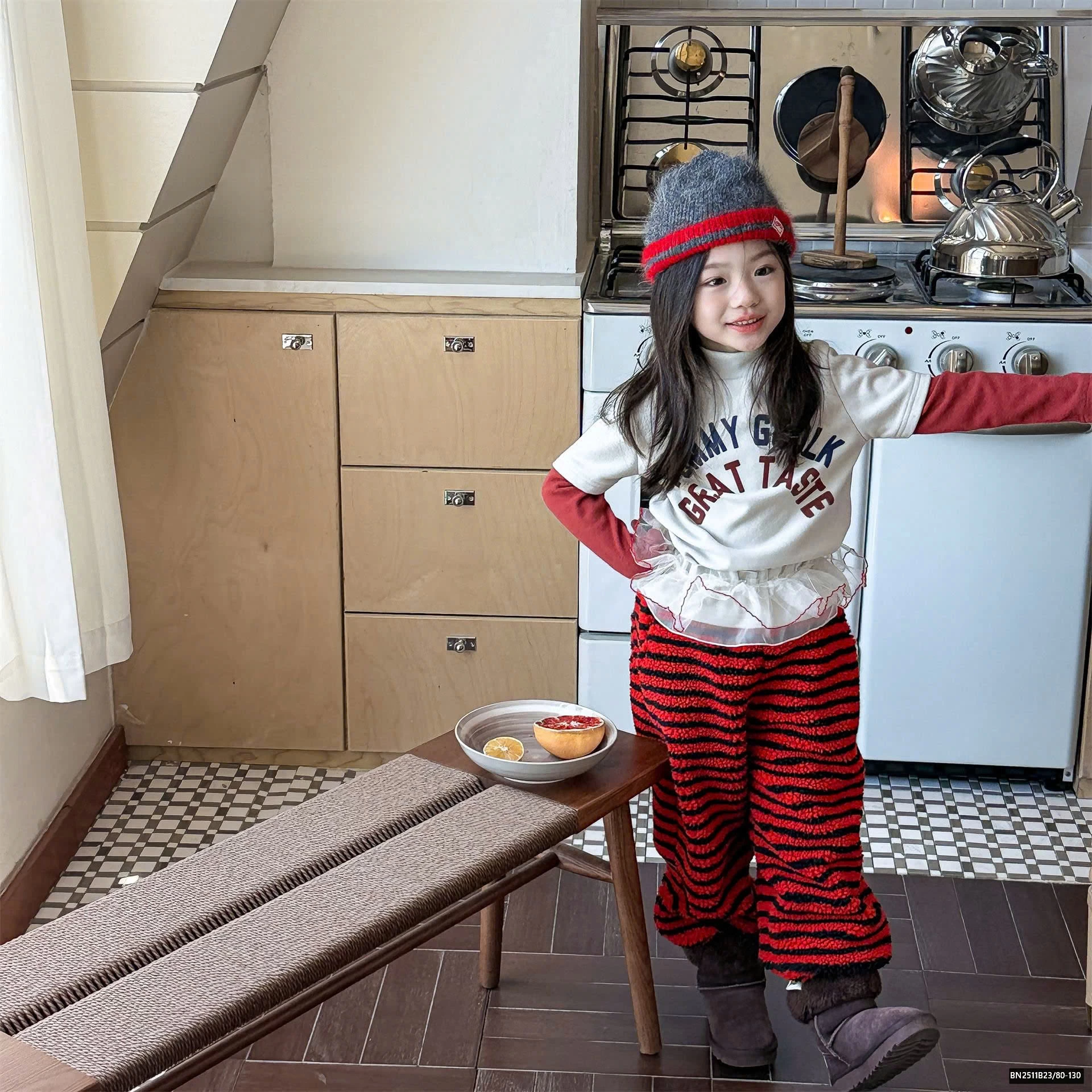 QUẦN LÔNG CỪU KẺ NGANG ADBABY