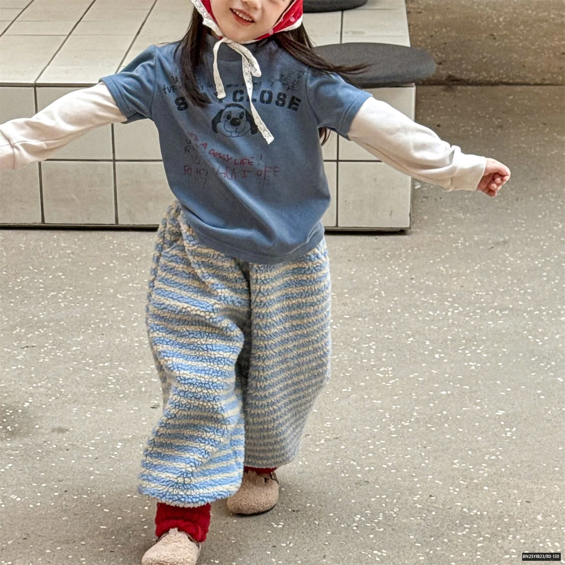 QUẦN LÔNG CỪU KẺ NGANG ADBABY