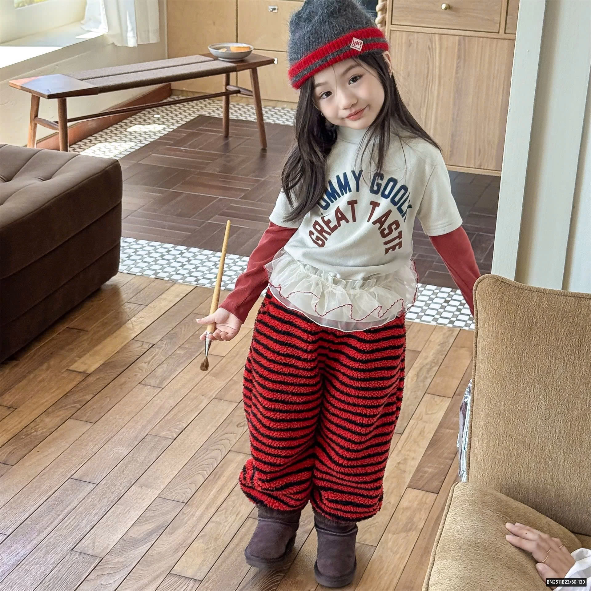 QUẦN LÔNG CỪU KẺ NGANG ADBABY