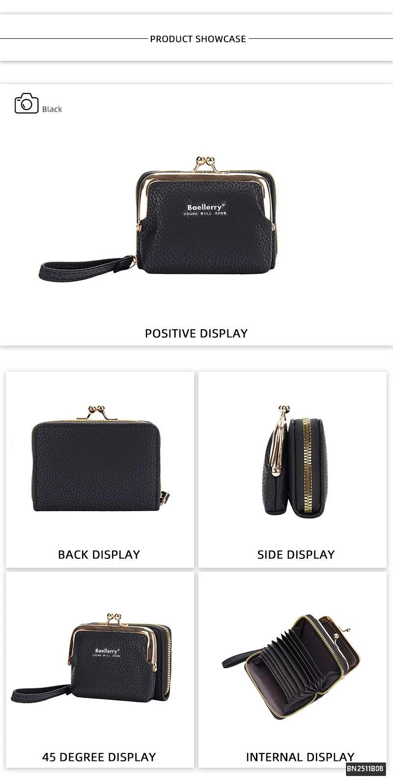 VÍ BAELLERRY NHIỀU NGĂN CẦM TAY