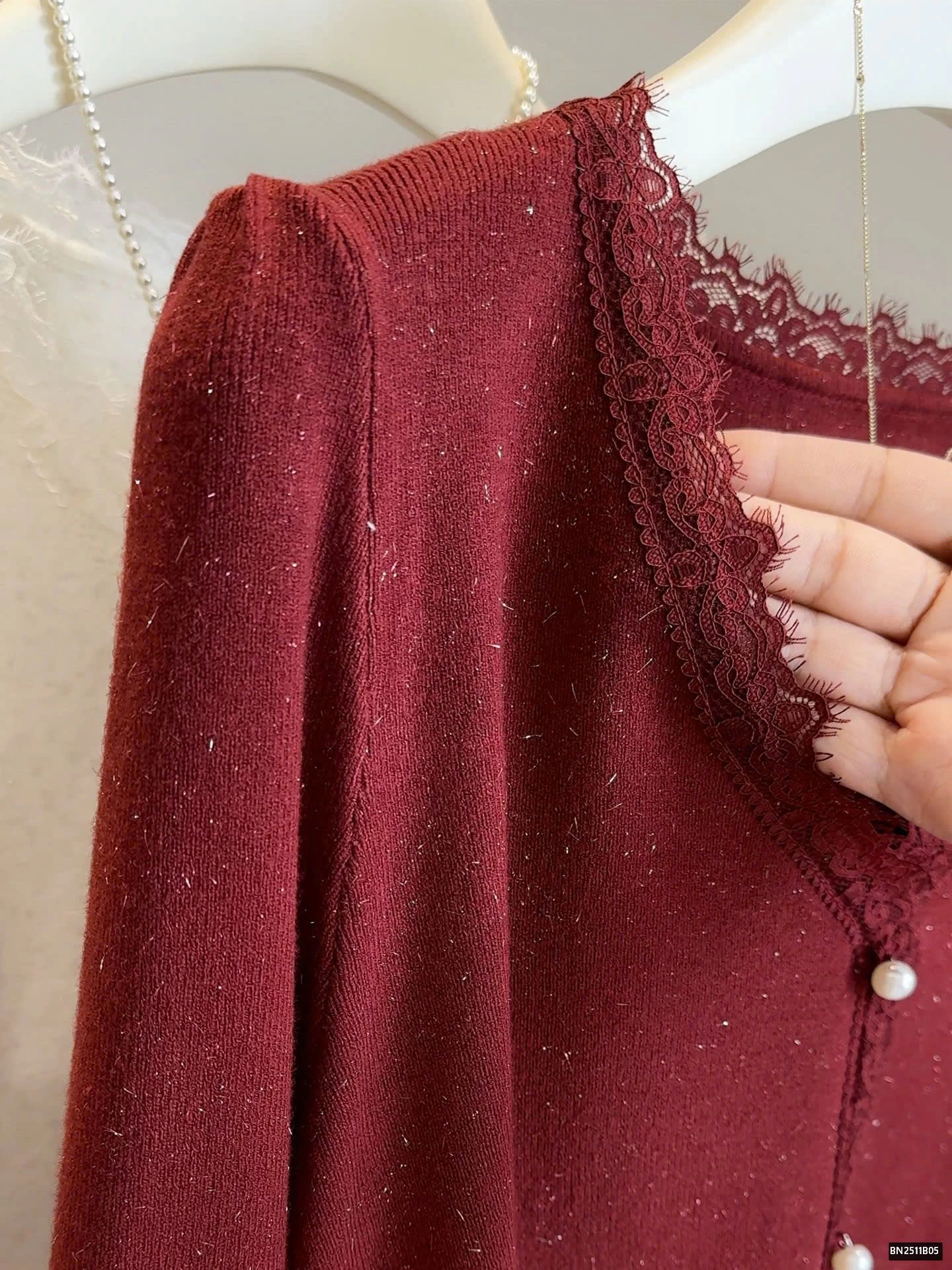 ÁO THUN RÚT EO PHỐI REN ANNA