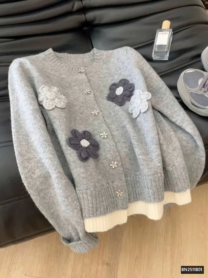 ÁO LEN XÁM HOA NỔI