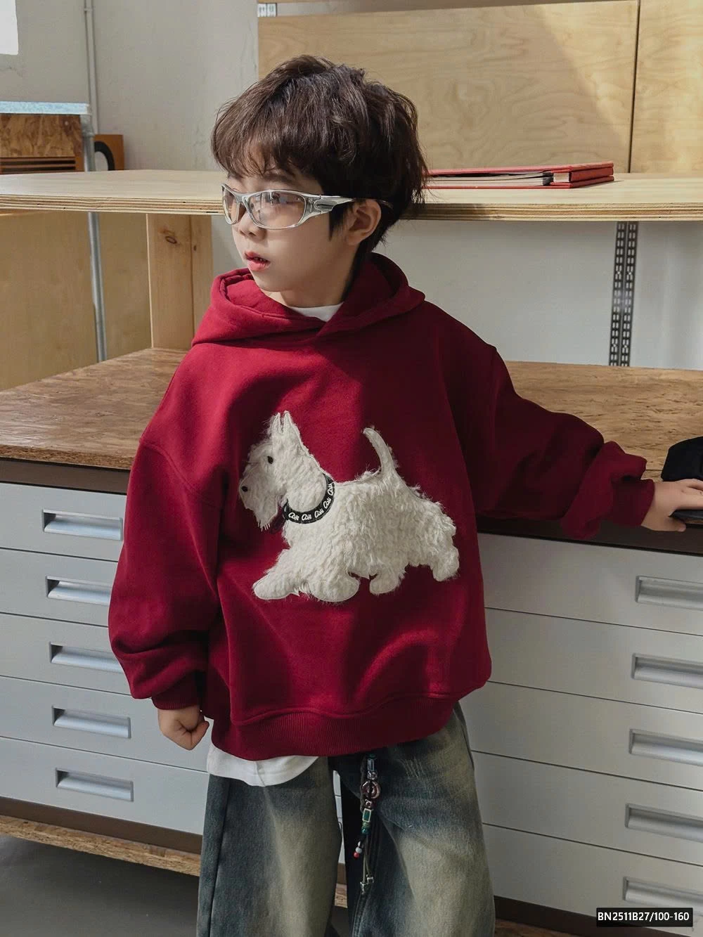 ÁO HOODIE CHÓ LÔNG MŨ TAI NHỌN