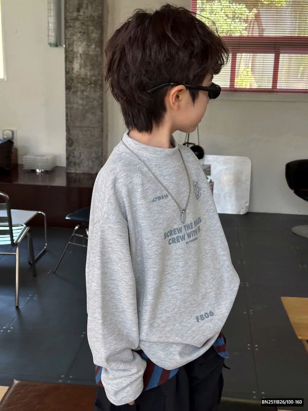 ÁO NỈ CHỮ NHỎ CỔ 3P