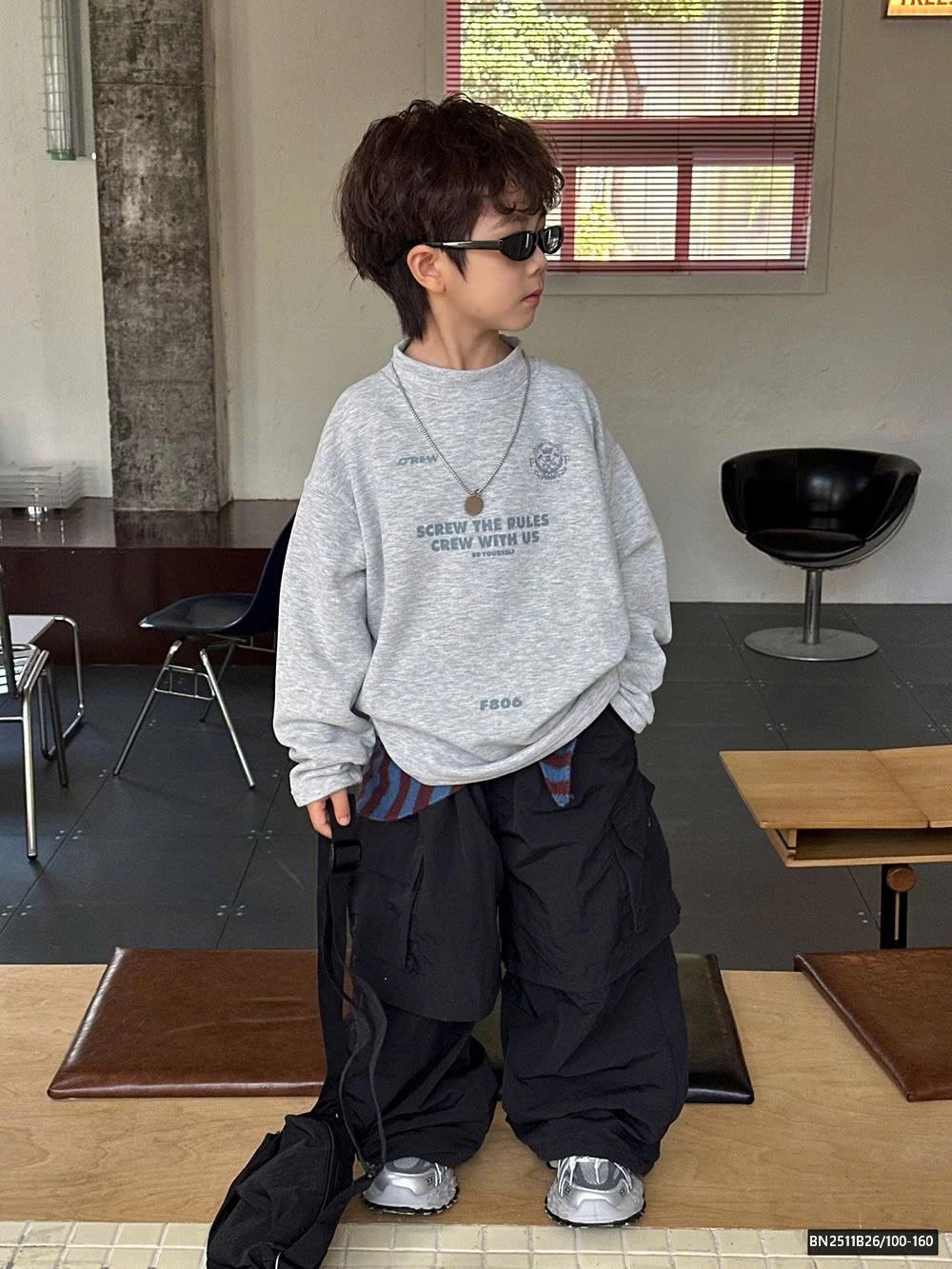 ÁO NỈ CHỮ NHỎ CỔ 3P