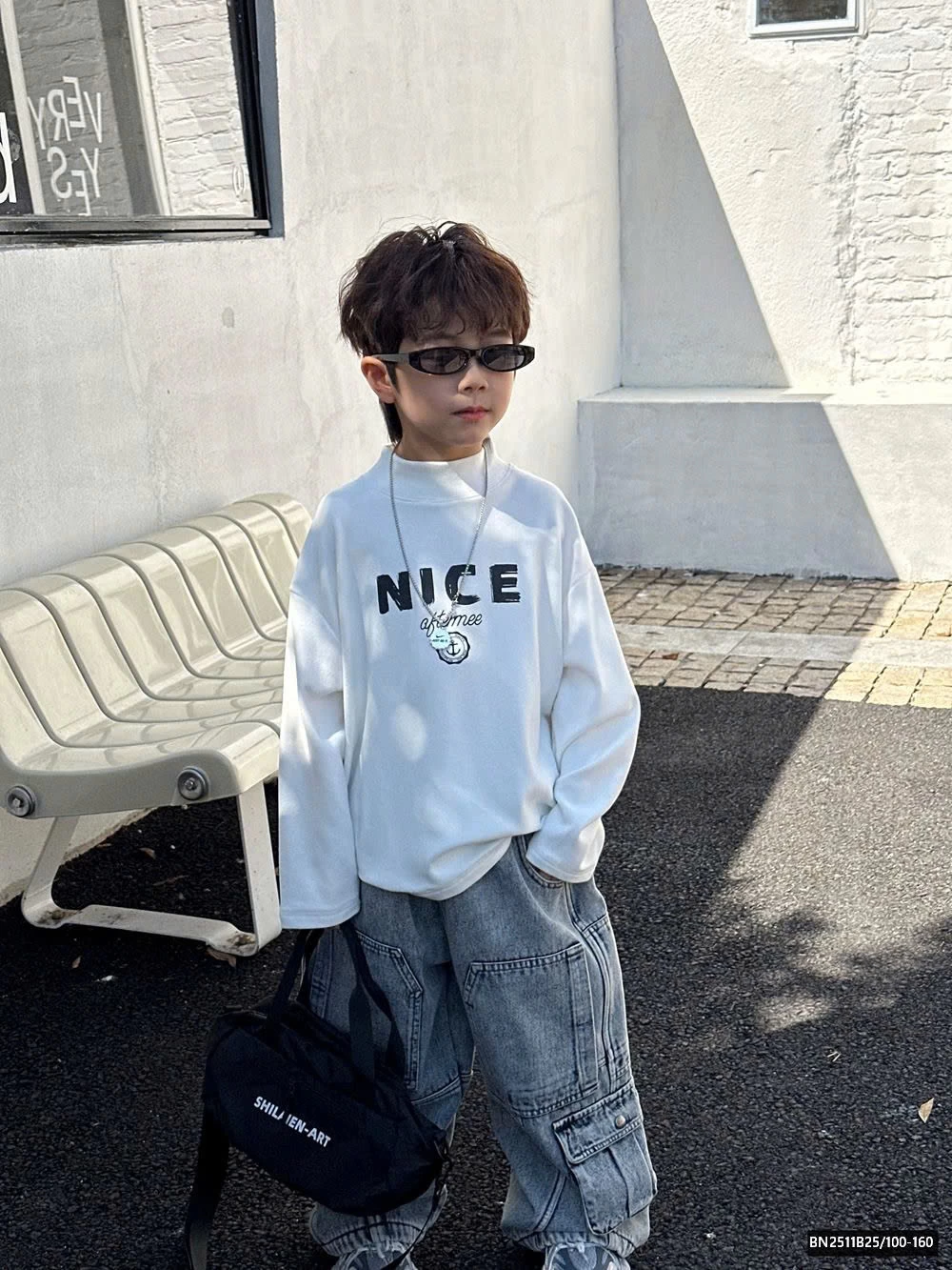 ÁO THUN CHỮ NICE DÀI TAY