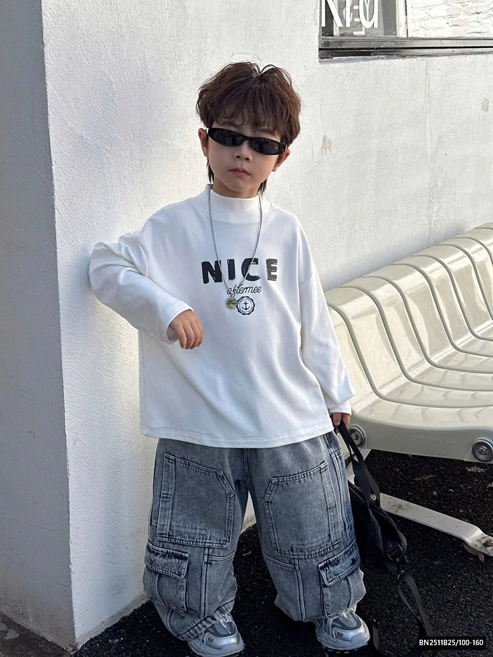 ÁO THUN CHỮ NICE DÀI TAY