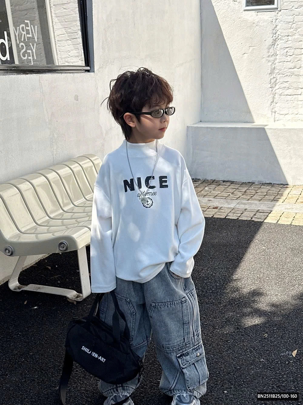 ÁO THUN CHỮ NICE DÀI TAY