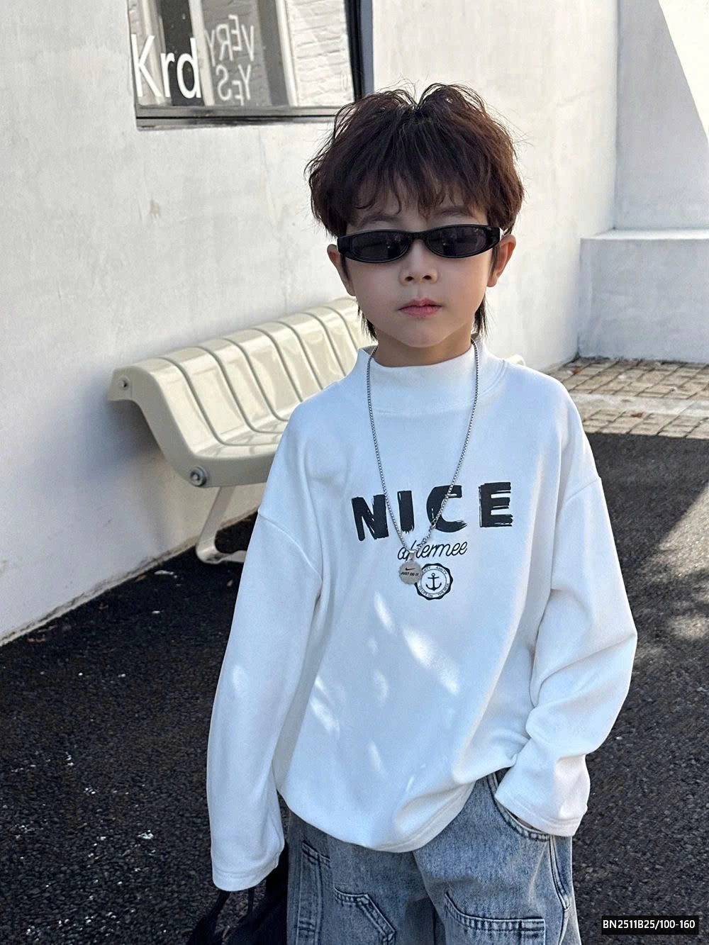 ÁO THUN CHỮ NICE DÀI TAY