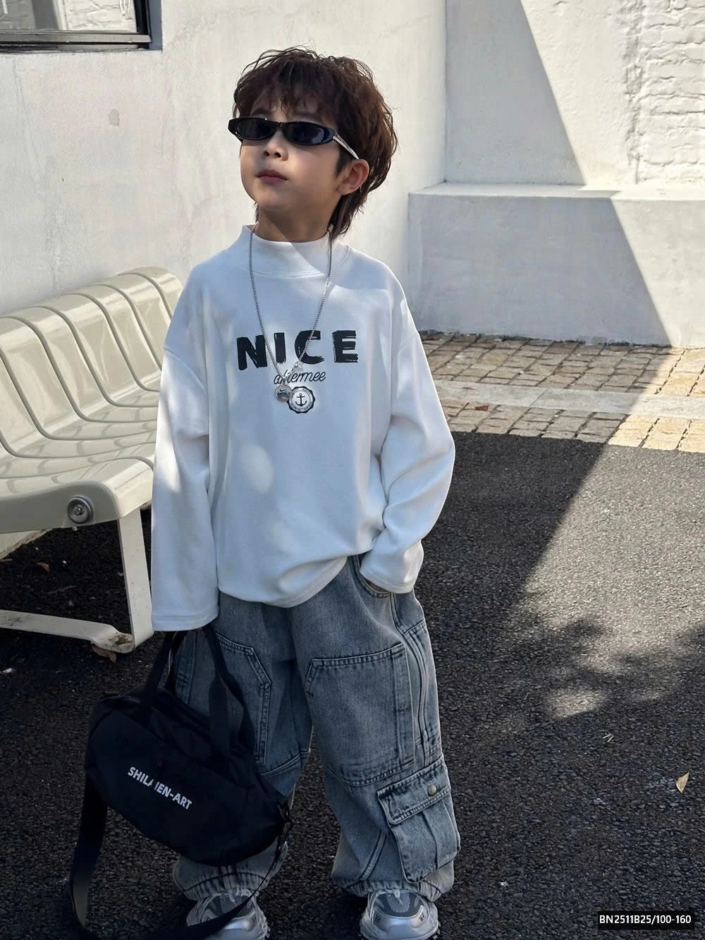 ÁO THUN CHỮ NICE DÀI TAY