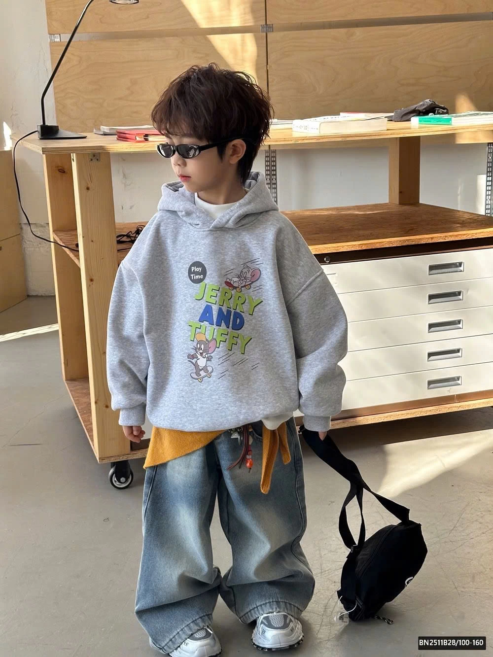 ÁO HOODIE XÁM JERRY