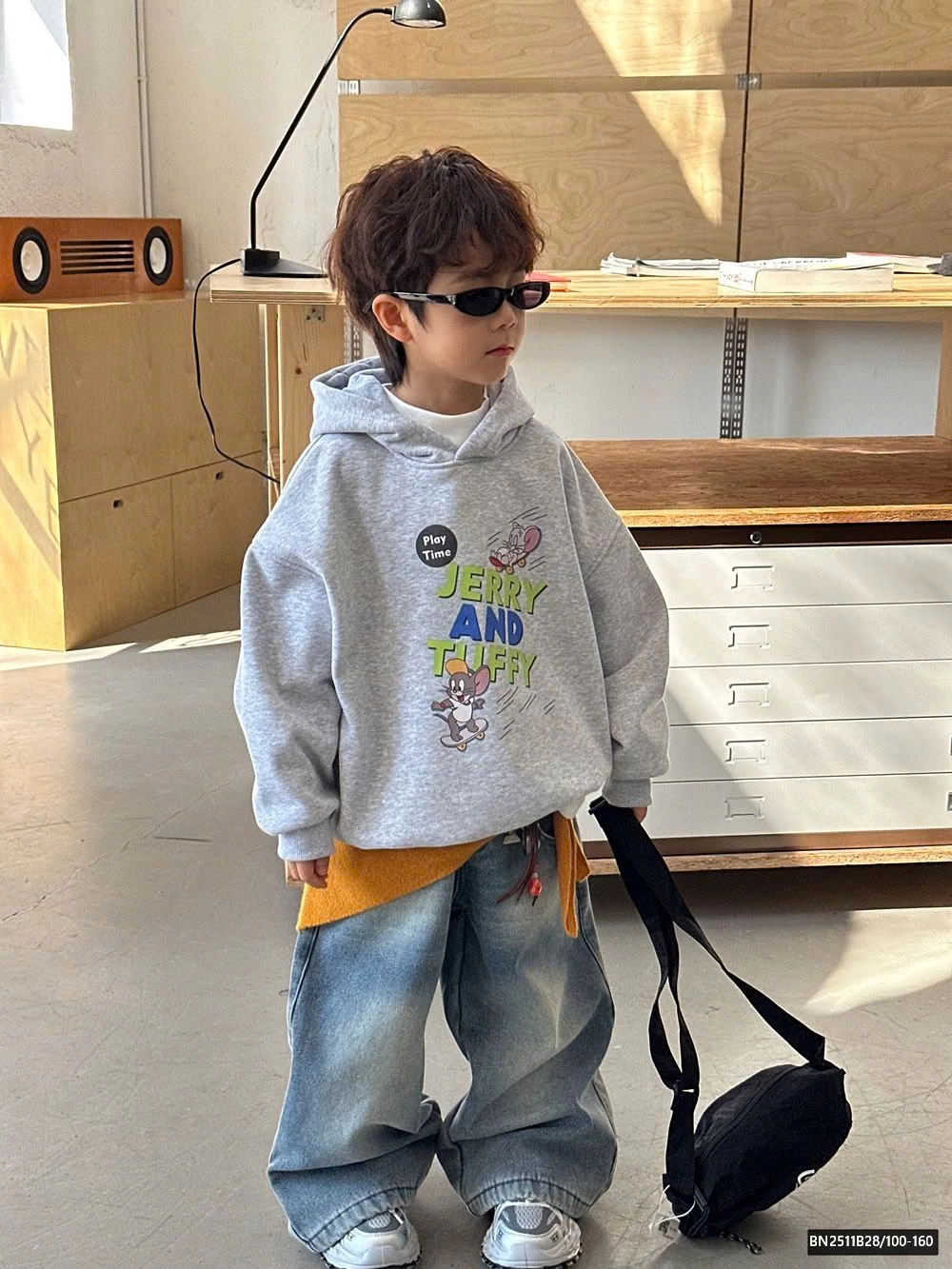 ÁO HOODIE XÁM JERRY