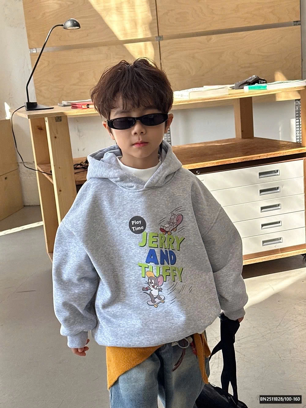 ÁO HOODIE XÁM JERRY