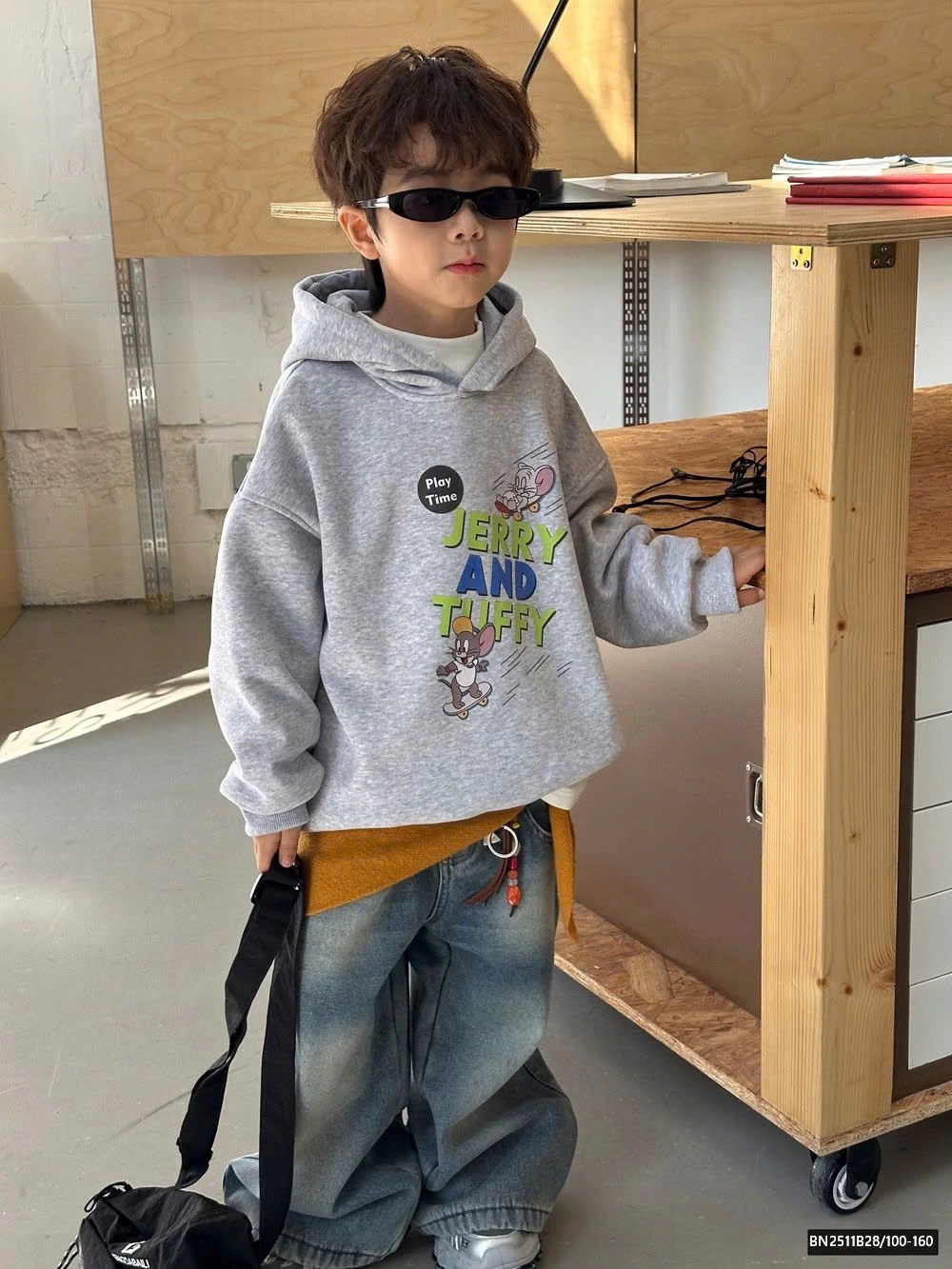 ÁO HOODIE XÁM JERRY