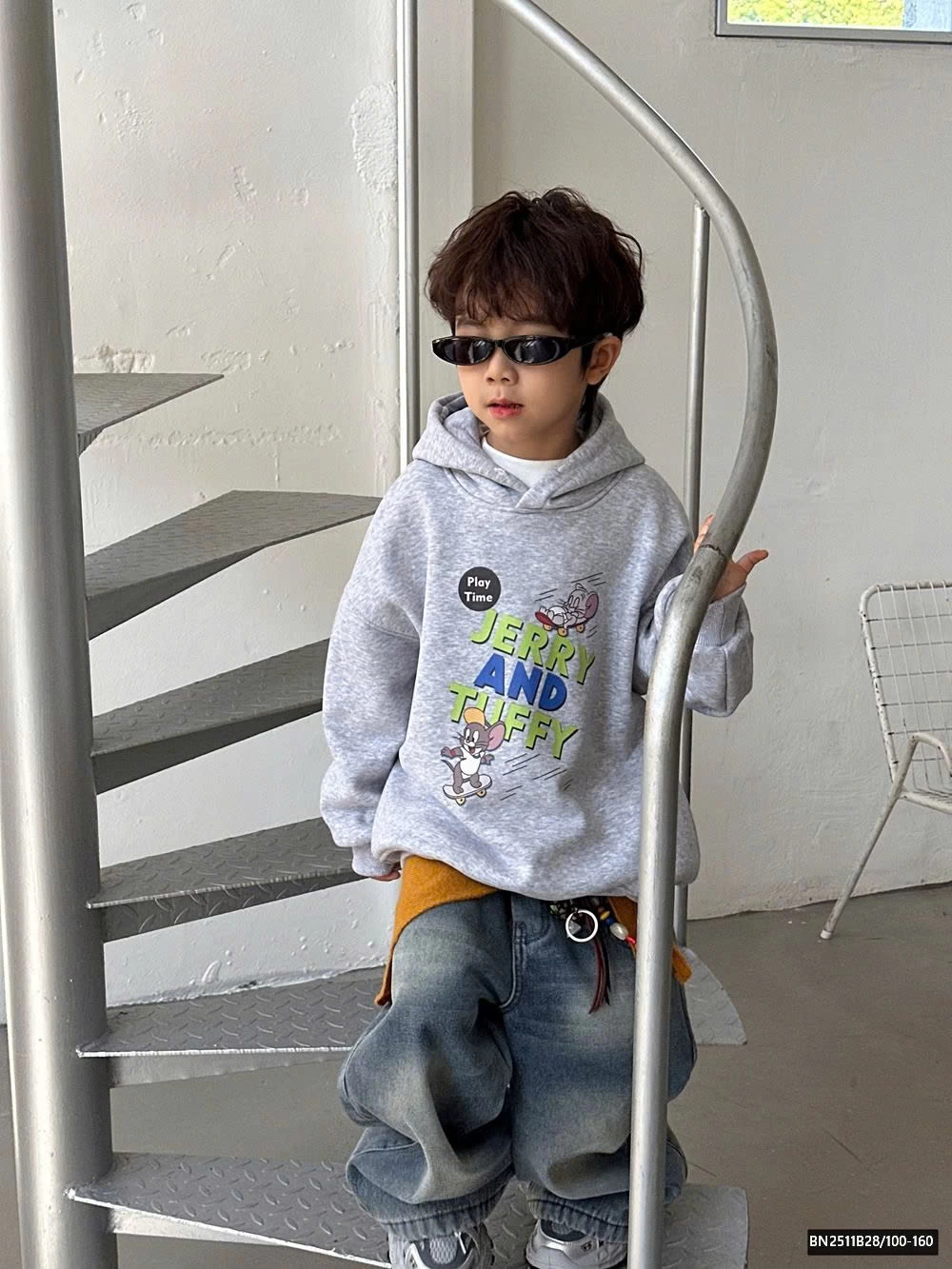 ÁO HOODIE XÁM JERRY