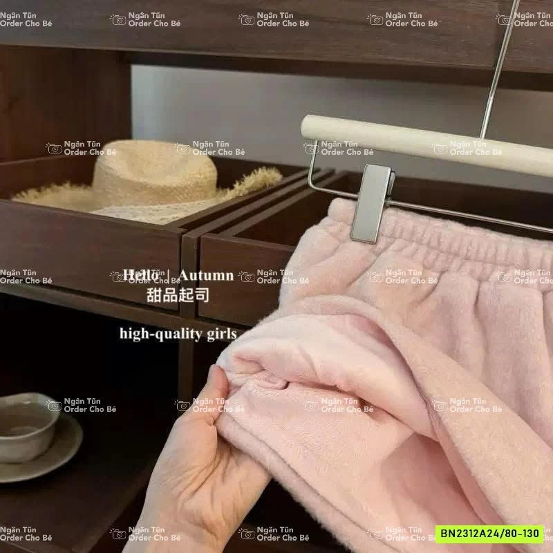 SÉT VÁY DẠ HỒNG LÓT NHUNG NINGLI