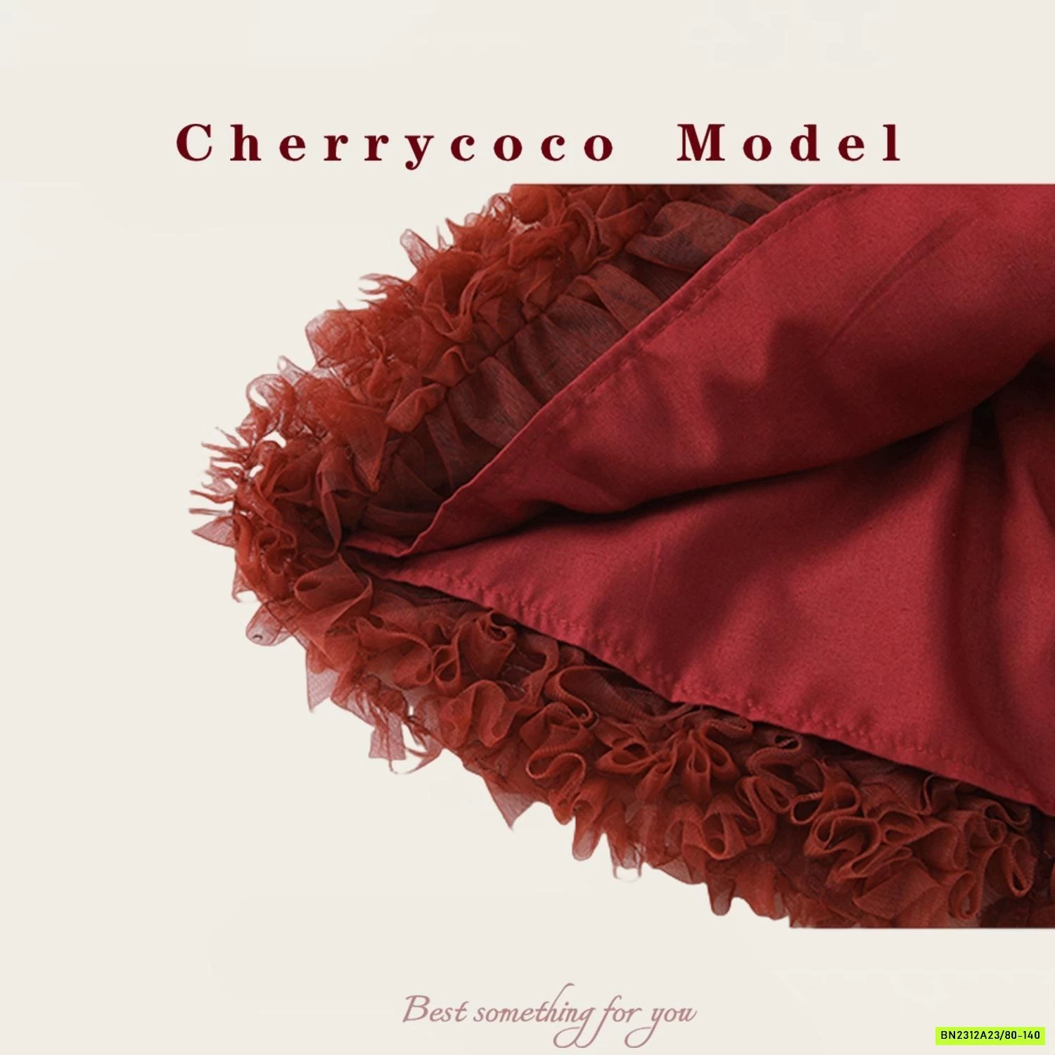 SÉT VÁY ĐỎ KÈM NƠ CÀI VOAN CHERRYOCO