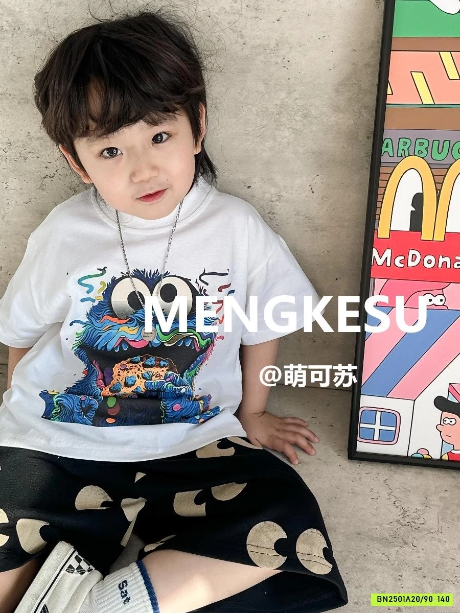 ÁO THUN HOẠT HÌNH QUÁI VẬT NHỎ MENGKESU