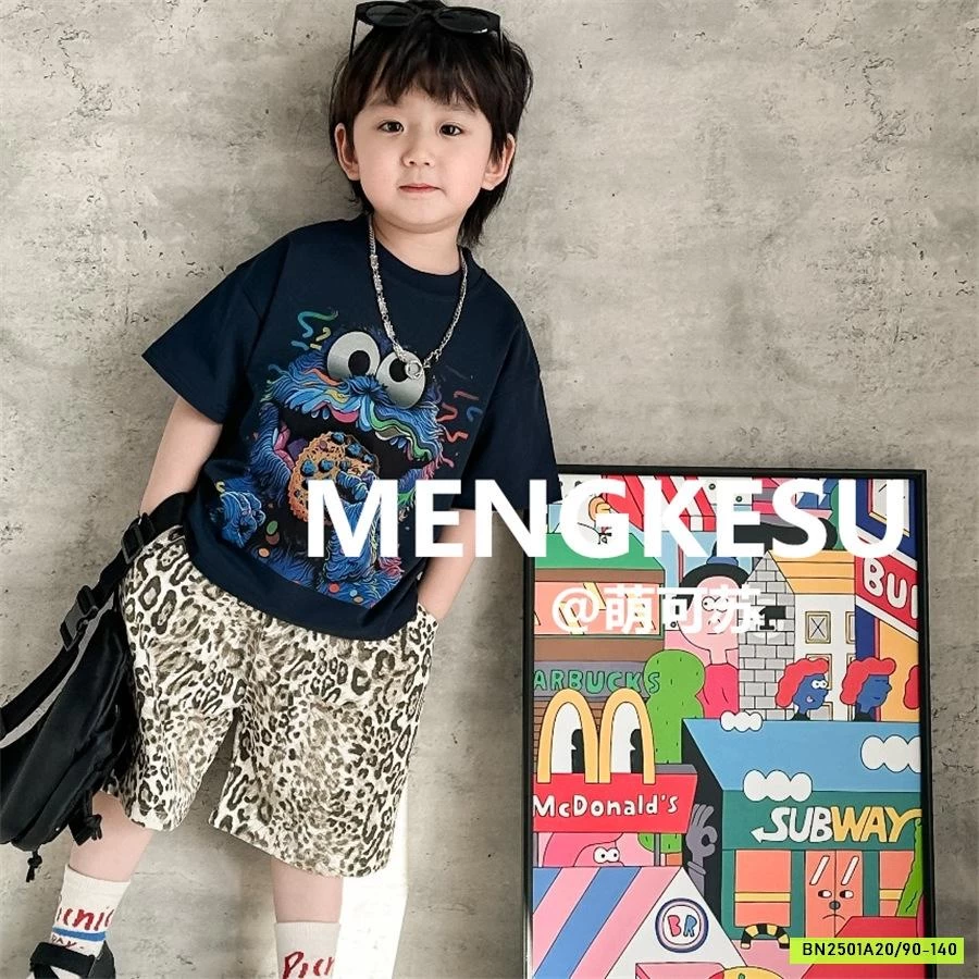 ÁO THUN HOẠT HÌNH QUÁI VẬT NHỎ MENGKESU