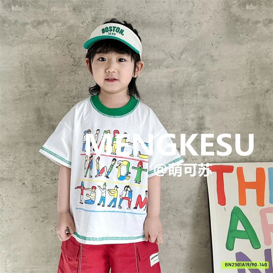 ÁO THUN CHỮ CÁI MIX SHORT TÚI HỘP MENGKESU