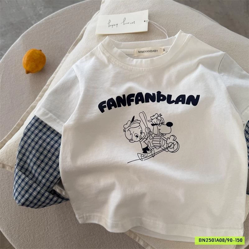 ÁO THUN GIẢ 2 LỚP TAY CARO 26238 MMY