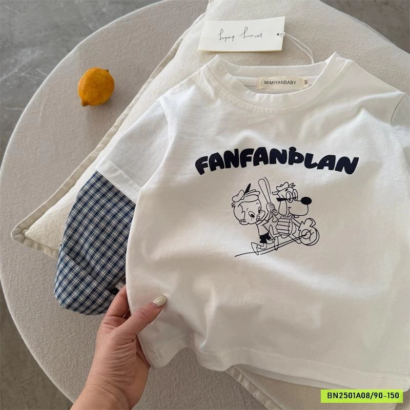 ÁO THUN GIẢ 2 LỚP TAY CARO 26238 MMY