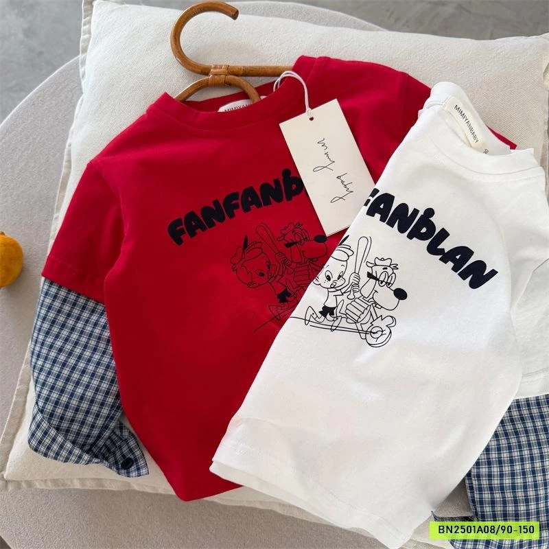 ÁO THUN GIẢ 2 LỚP TAY CARO 26238 MMY