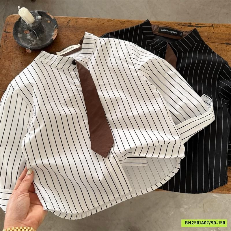 SƠ MI SỌC CỔ TRỤ LIỀN CÀ VẠT 71251 MMY