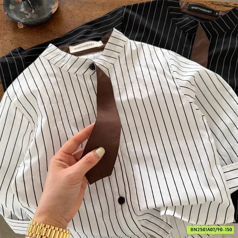 SƠ MI SỌC CỔ TRỤ LIỀN CÀ VẠT 71251 MMY