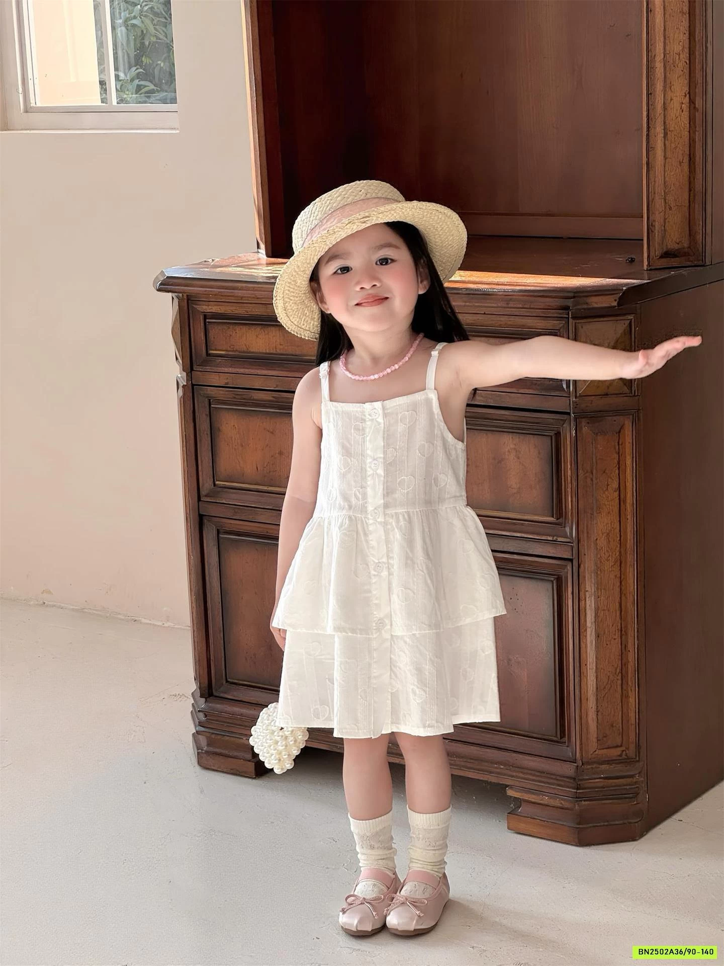 ĐẦM 2 DÂY THÊU NỔI ĐÁNG YÊU