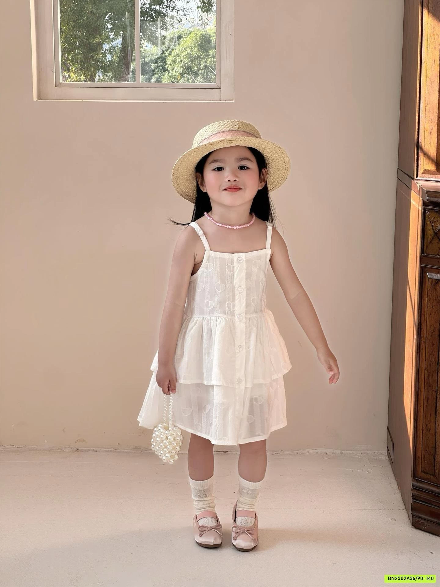 ĐẦM 2 DÂY THÊU NỔI ĐÁNG YÊU