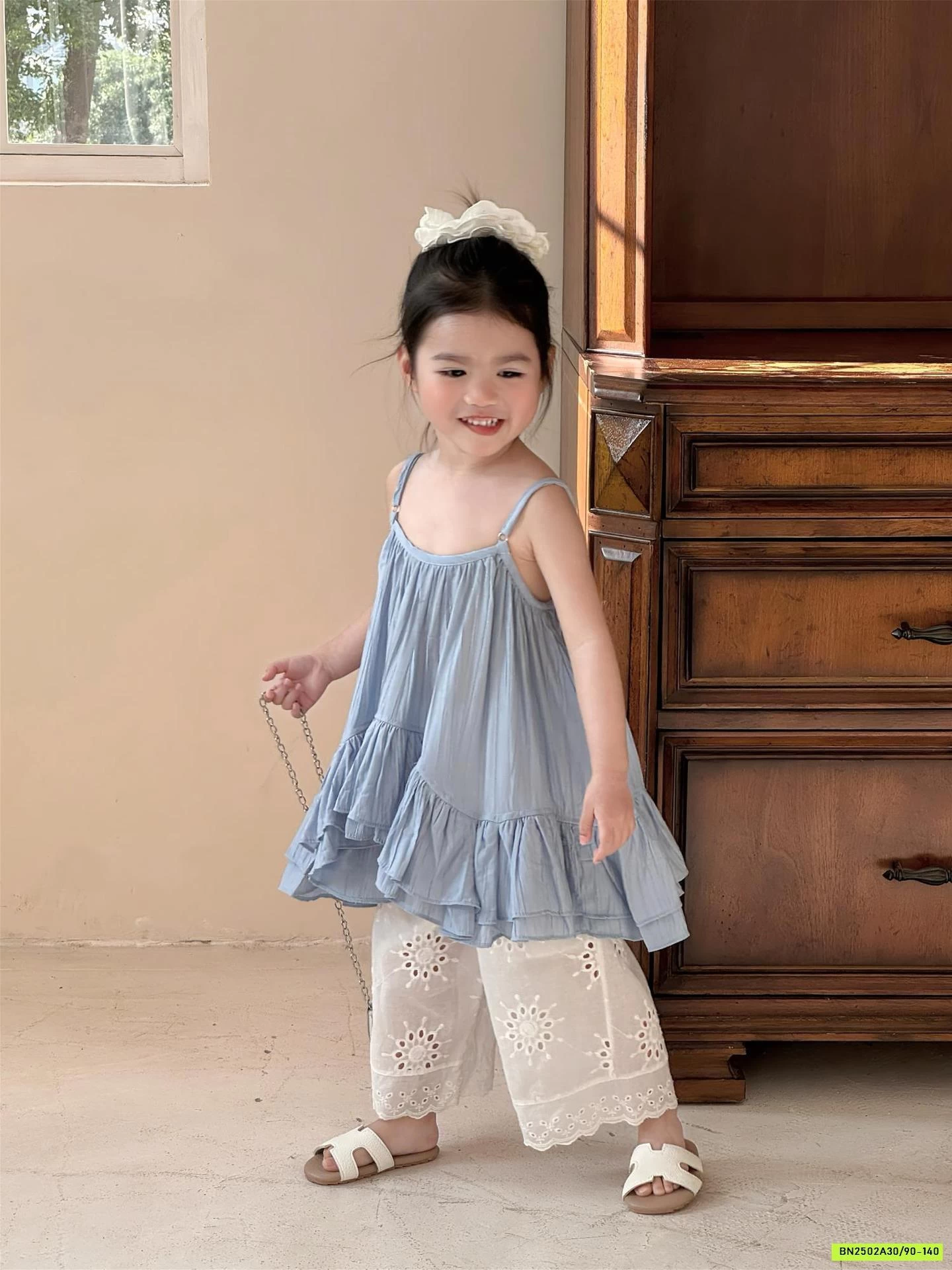 ÁO 2 DÂY BÁNH BÈO MIX QUẦN SUÔNG