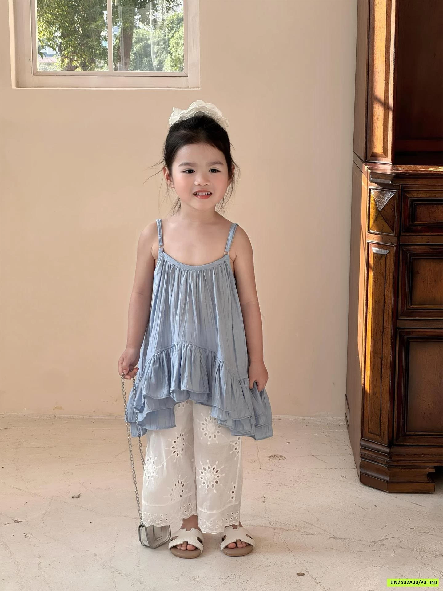 ÁO 2 DÂY BÁNH BÈO MIX QUẦN SUÔNG