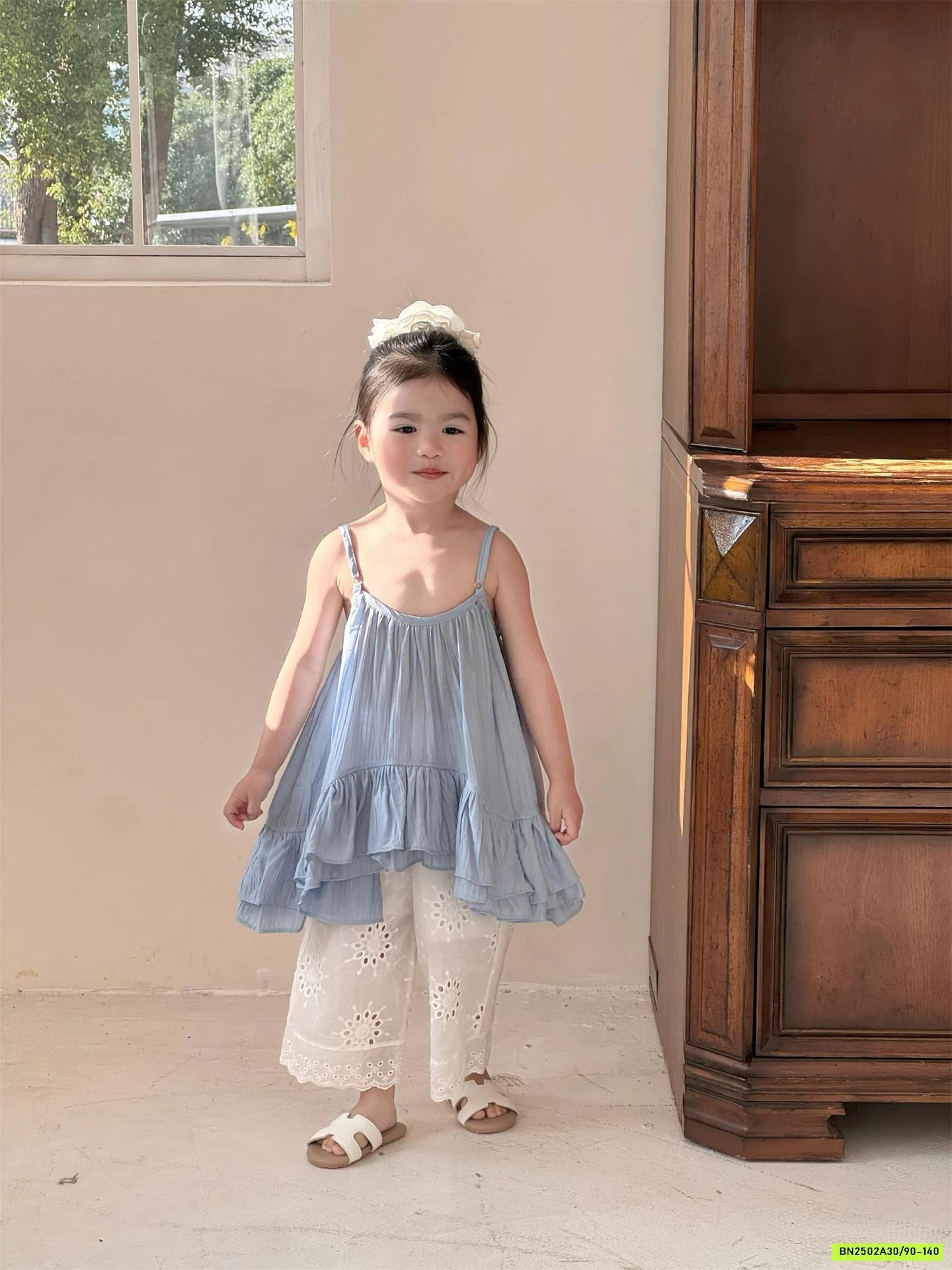 ÁO 2 DÂY BÁNH BÈO MIX QUẦN SUÔNG