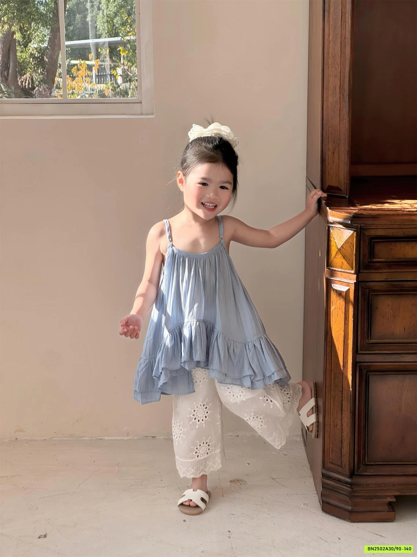 ÁO 2 DÂY BÁNH BÈO MIX QUẦN SUÔNG