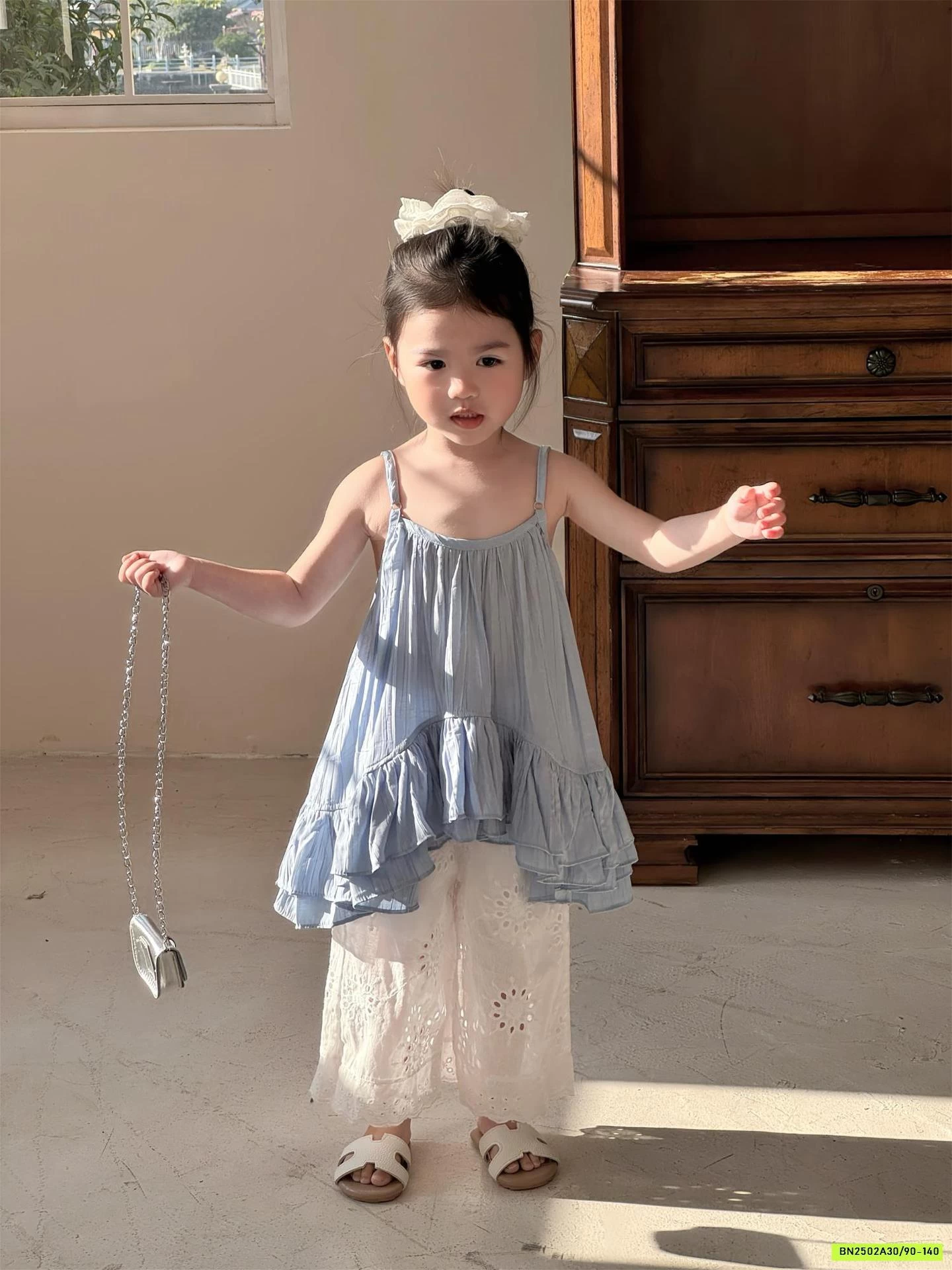 ÁO 2 DÂY BÁNH BÈO MIX QUẦN SUÔNG