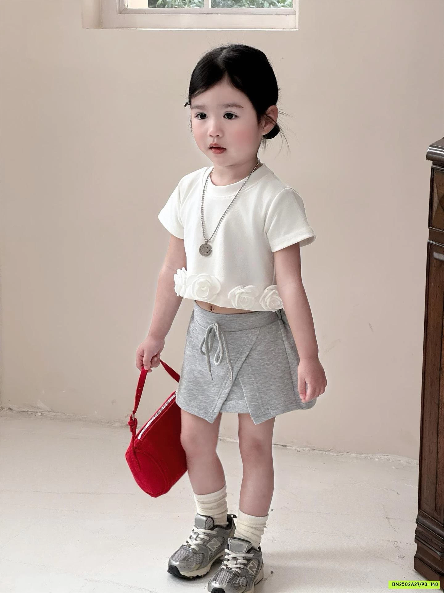 CROPTOP HOA MIX CV XÁM