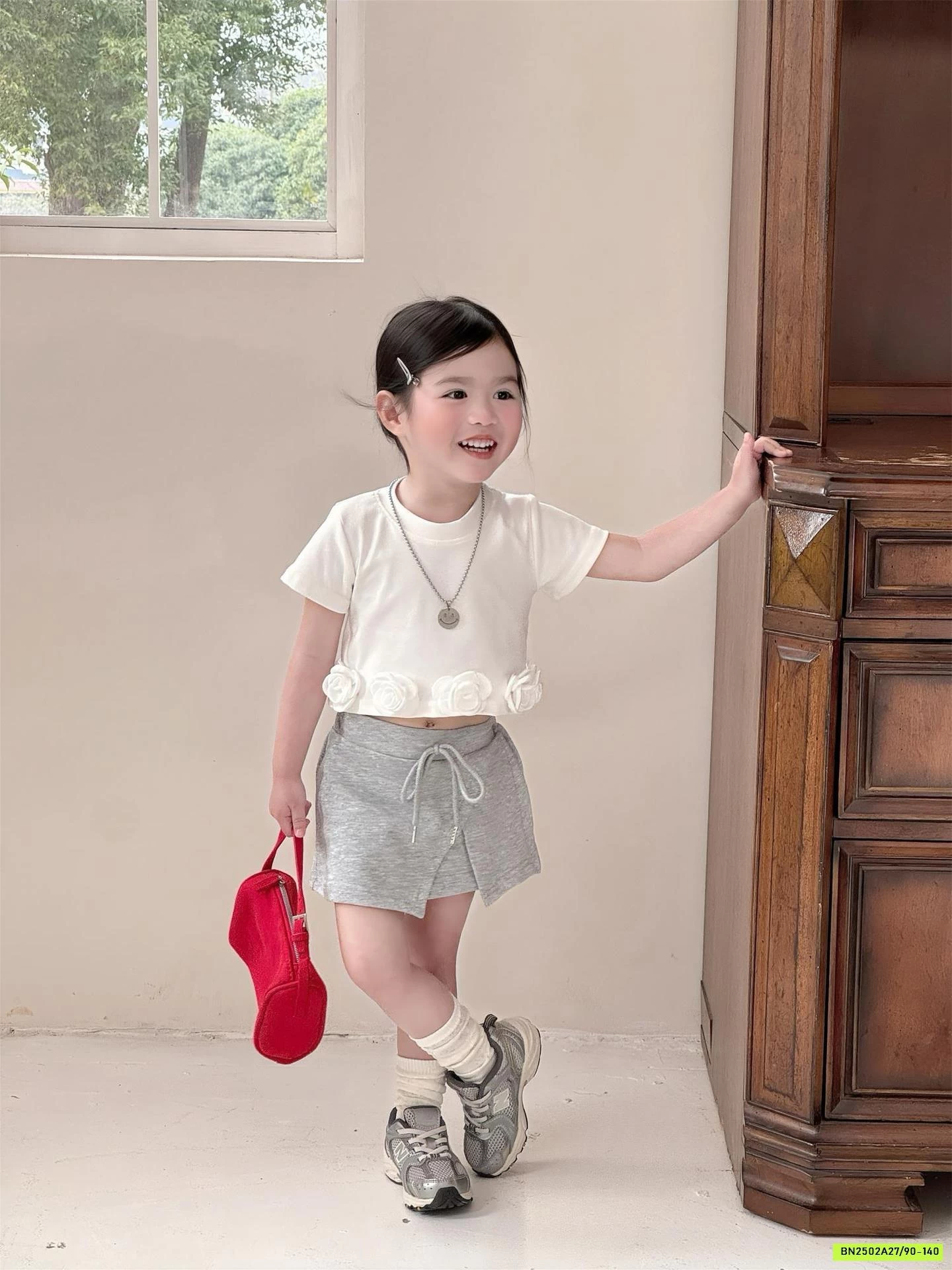 CROPTOP HOA MIX CV XÁM