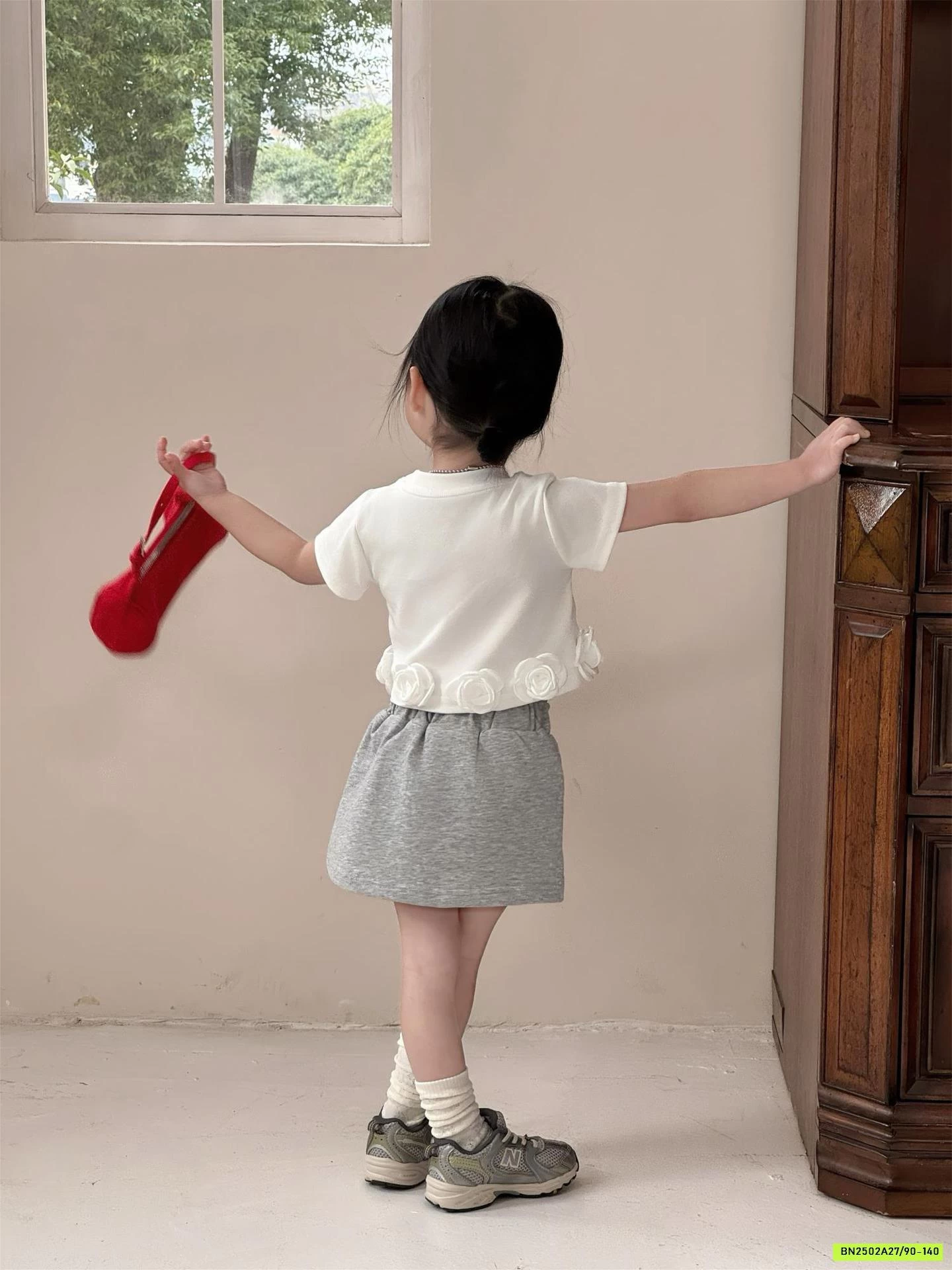 CROPTOP HOA MIX CV XÁM