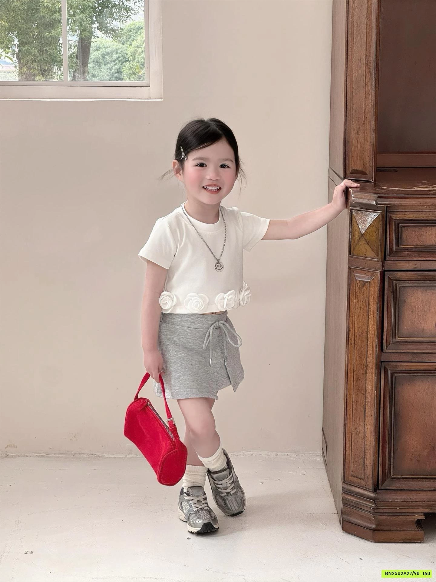 CROPTOP HOA MIX CV XÁM