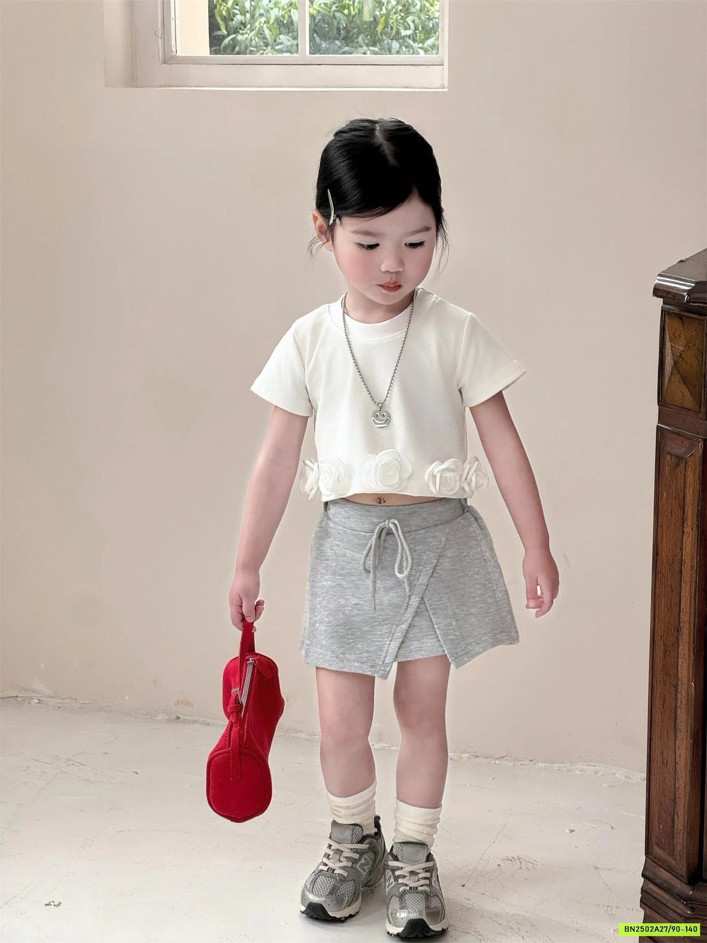 CROPTOP HOA MIX CV XÁM