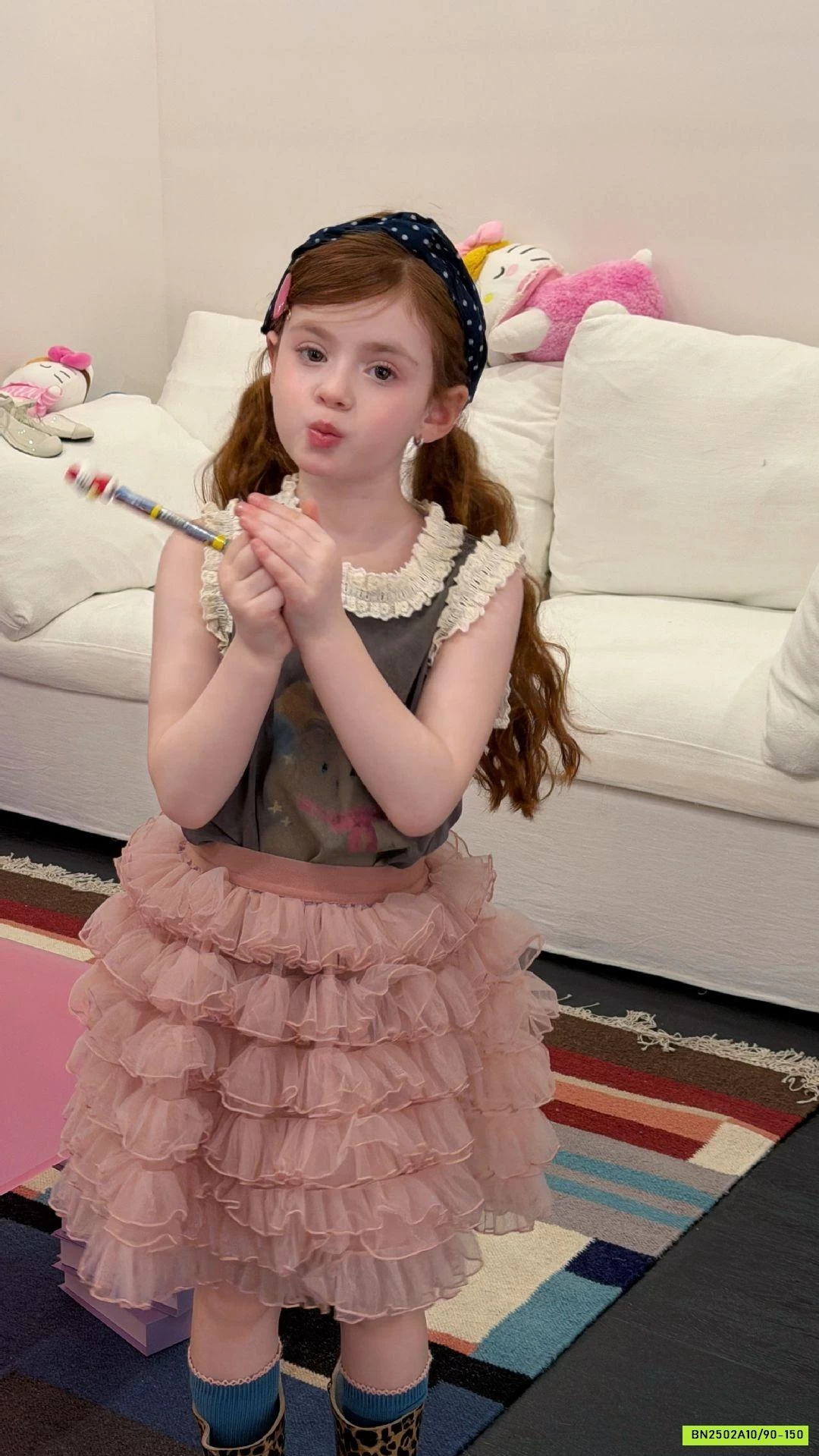 ÁO THUN GẤU SÁT NÁCH VIỀN REN