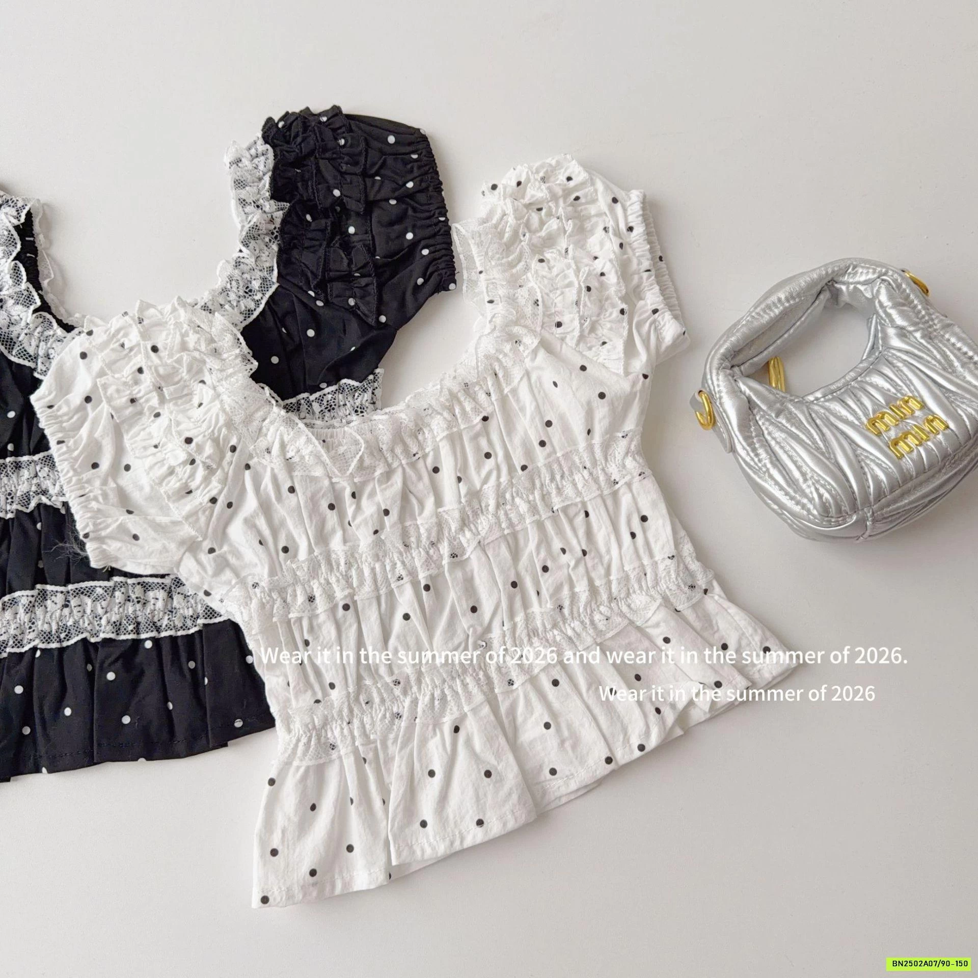 SƠ MI CHẤM BI VIỀN BÈO T&Q KIDS